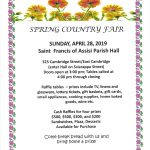 Spring Country Fair  April 28 Church Hall
